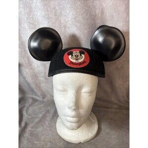 Walt Disney World Parks Mickey Mouse Ears Black Felt Hat Original VTG Adult